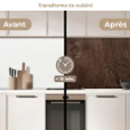 Houtnerf - Textuur - Patroon - Bruin - Rustiek keuken achterwand 2 middel -voor-na2_FR