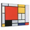 Kunst - Mondriaan - Oude meesters - Compositie 2 Textielframe zwart klein -3d