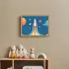 Raket - Planeten - Ruimte Light Box met batterij (Wandlamp kind) middel -sfeer2_kind