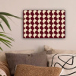 Rood - Tegelpatroon - Crème canvas 2cm klein 34 -sfeer1