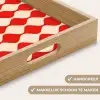 Golvend patroon - Retro - Rood - Beige Dienblad Rechthoek middel 911 -USP_HandgreepNL