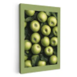 Appels - Groen - bladeren KitchenYeah - Keuken - Canvas klein -3d