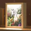 Paard - Wit - Bos - Bloemen - Planten Light Box met kabel klein -zzz_3d_website