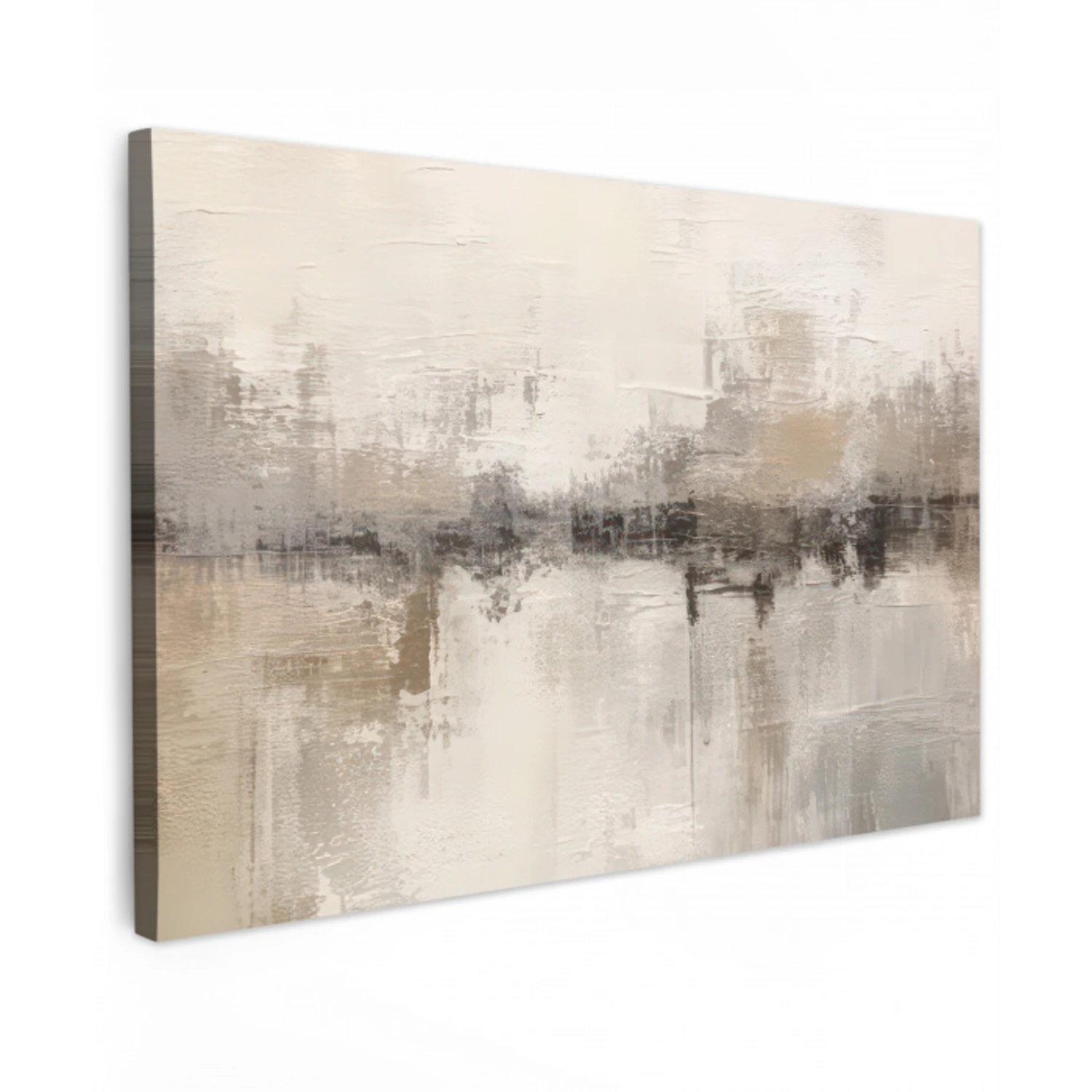Moderne kunst - Abstract - Beige canvas 2cm klein -z3d