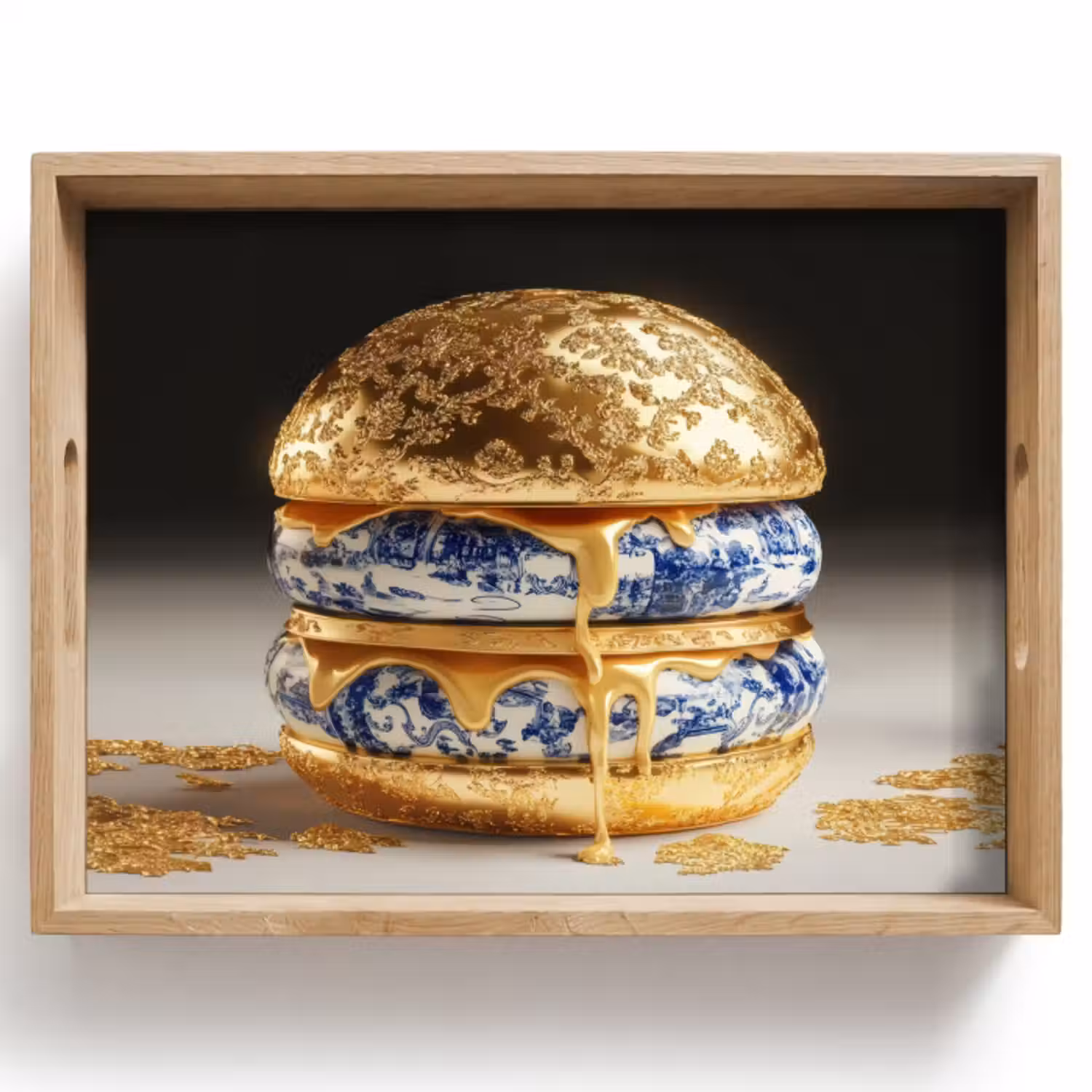Tablett - Delfter Blau - Gold - Citizen