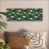 Bloemen - Bladeren - Citroenen - Blauw canvas 2cm klein 828 -sfeer1