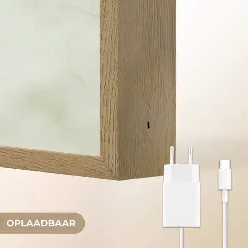 Groen - Marmer - Aders Light Box met batterij (Wandlamp) middel 907 -USP_websiteoplaadbaarNL