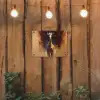 Giraf - Bruin - Abstract - Geschilderd tuinposter los doek klein -sfeer1