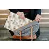 Textuur - Linnen - Beige laptophoes neopreen klein 279 -tas