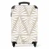 Patroon van bladeren in beige met wit NBS - Handbagage koffer - Kinderen Unisex middel -productfoto_recht