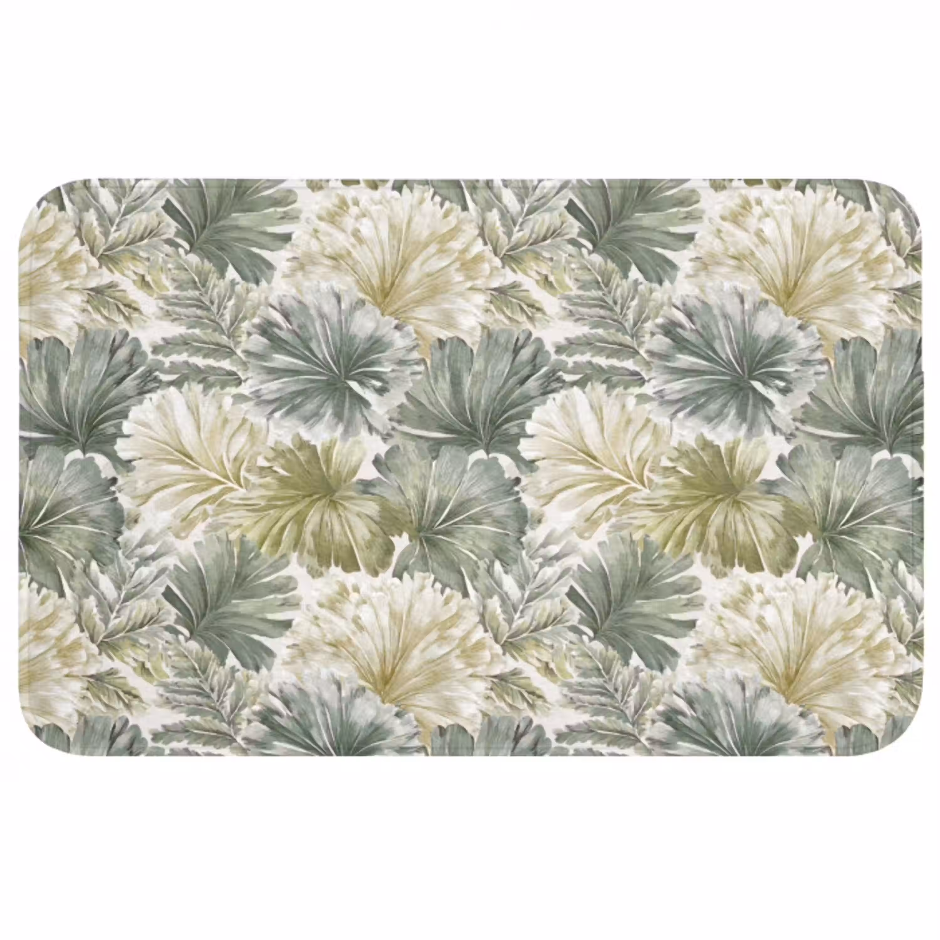 Bladeren - Botanisch - Groen WCmat middel 1009 -3d