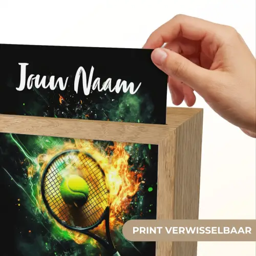 Tennis - Racket - Vuur - Groen Light Box met kabel (Kinderlampje) klein -USP_websiteprintNL