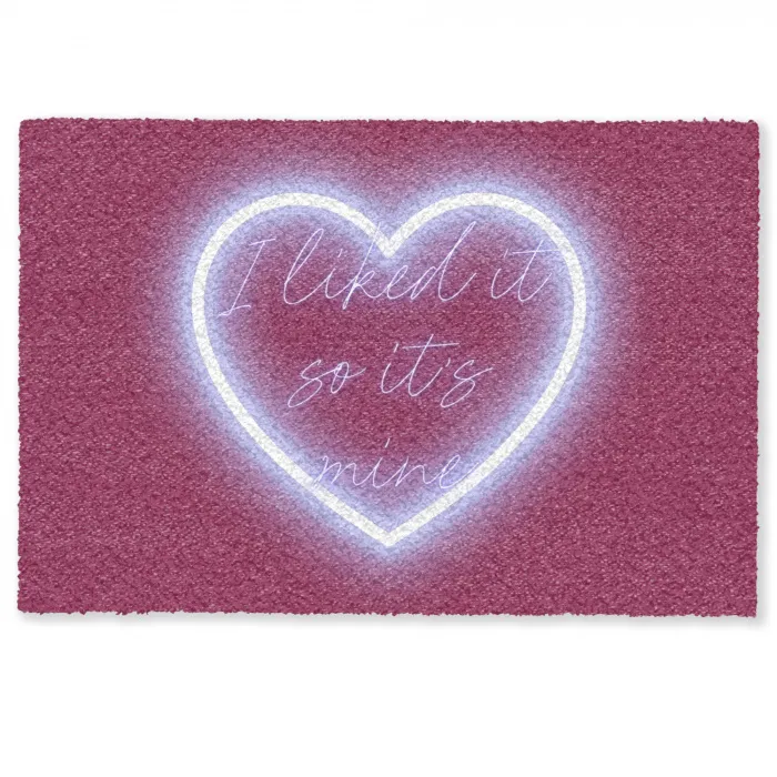 I liked it so it's mine - Neon hart - Roze Deurmat klein -zkaufland3d