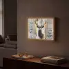 Abstract - Hert - Gewei - Goud Light Box met batterij (Wandlamp) middel -sfeer1