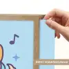 Corgi - Koptelefoon - Blauw - Muzieknoten Light Box met batterij (Wandlamp kind) middel -USP_websiteprintNL