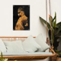 Kaketoe - Vogels - Goud tuinposter los doek klein -sfeer7