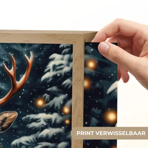 Kerst - Magie - Bos - Kleurrijk Light Box met batterij (Wandlamp) middel -USP_websiteprintNL