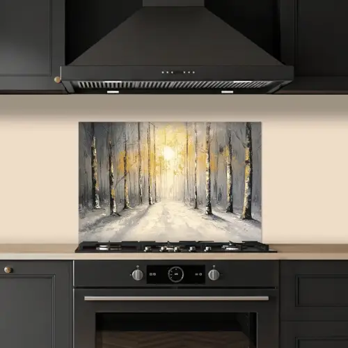 Winter - Abstract - Sneeuw - Natuur - Zon keuken achterwand spatscherm klein -sfeer1