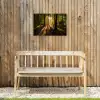 Avondlicht in het bos Tuinposter op houten frame 2 cm dik klein -sfeer4