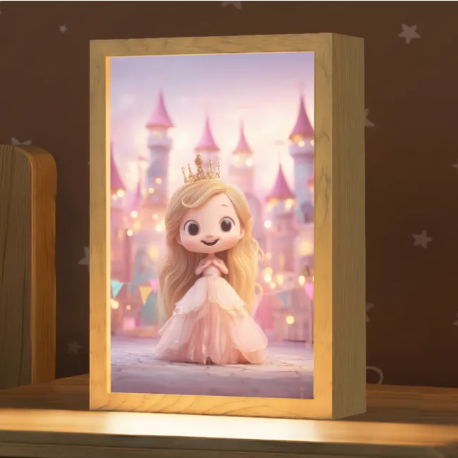 Kids’ Night Light - Princess - Pink - Castle