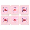 Grl pwr - Roze - Kader onderzetter kurk middel -3d