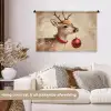 Kerst - Hert - Gewei - Kerstbal - Rendier Wandkleed katoen middel -sfeer1