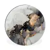 Zwart - Marmer - Luxe - Goud Wandcirkel aluminium klein -3d