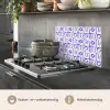 Blauw - Patroon - Beige - Abstract keuken achterwand spatscherm klein 900 -usp_NL