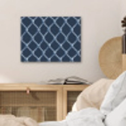 Visnet - Touw - Patroon - Marineblauw PET vilt klein 837 -sfeer3