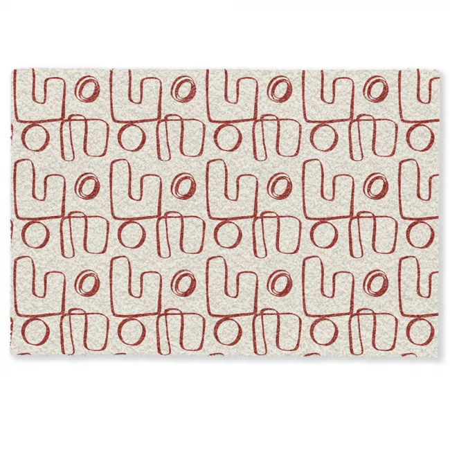 Abstract - Patroon - Beige - Rood Deurmat klein 898 -zkaufland3d