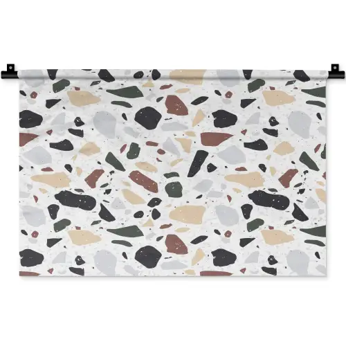 Terrazzo -  Patroon - Kleurrijk - Klei Wandkleed katoen klein 269 -zz3d