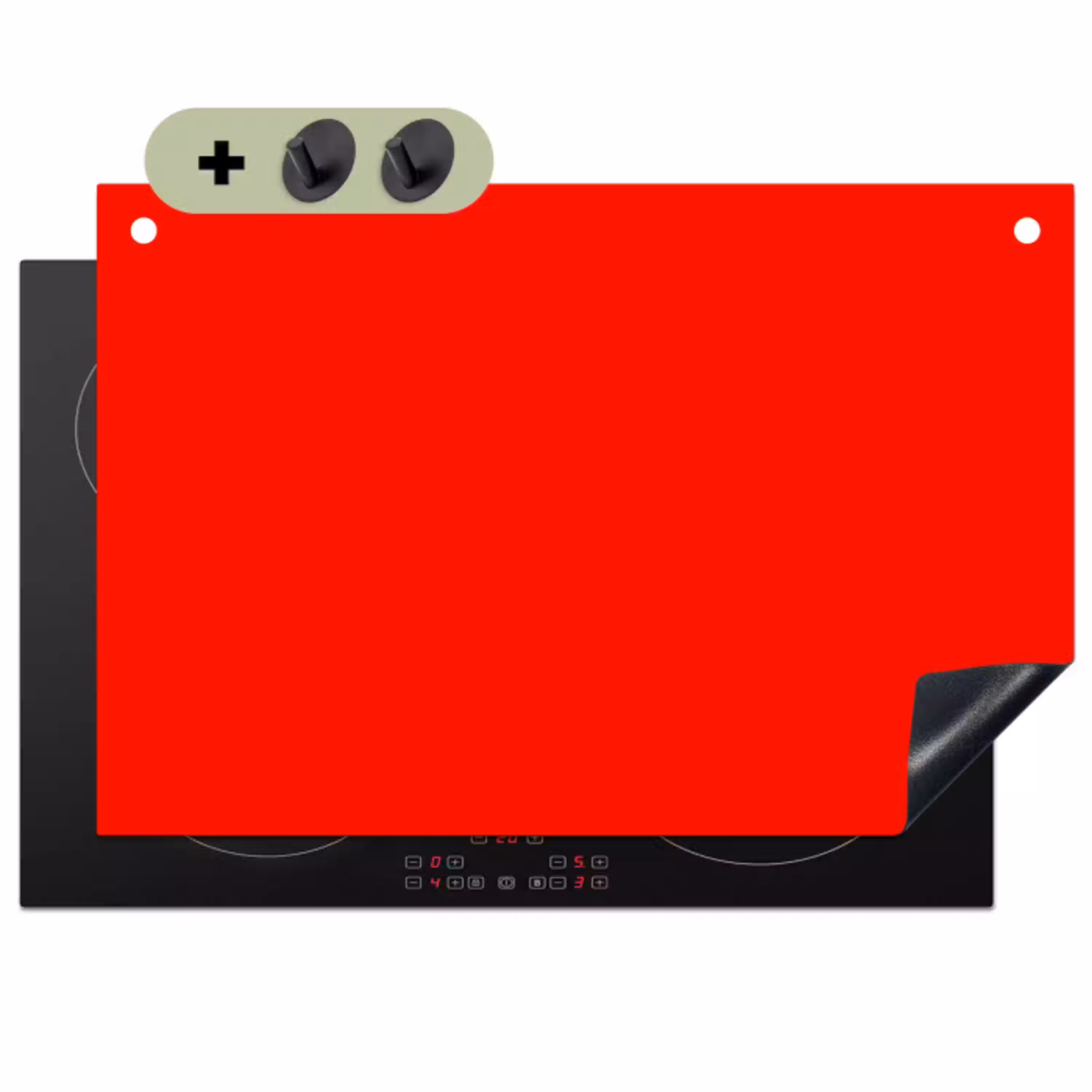 Vibrant - Vermilion - Rood Inductie beschemer met haakjes klein 777 -3d