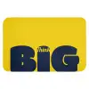 Geel - Think big - Grafisch Badmat klein -3d
