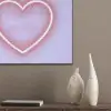 I liked it so it's mine - Neon hart - Paars PET vilt klein -sfeer6_closeup