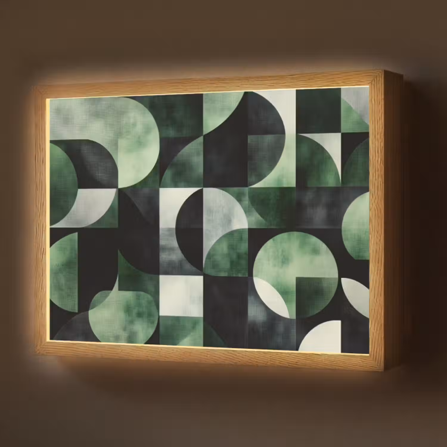 Lightbox - Wandlamp - Abstract - Groen - Vormen