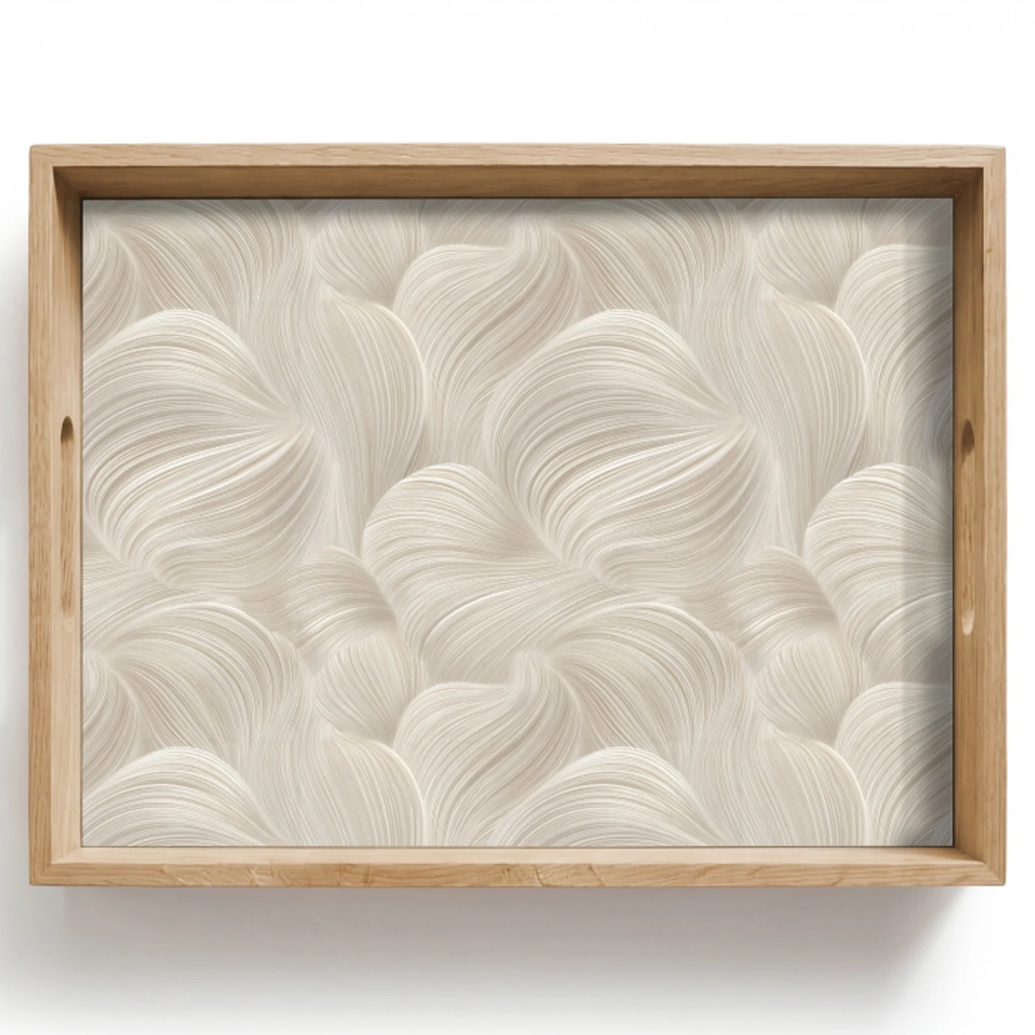 Lijnen - Waaier - Beige Dienblad Rechthoek middel 911 -z3d_shopping