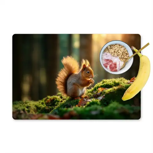 Eekhoorn - Nootje - Gras Placemat vinyl groot -zzzproduct_Kitchenyeah-website