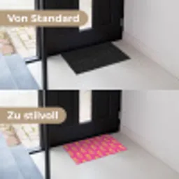 Ananas - Trendy - Roze Deurmat klein 898 -voor-na_DE