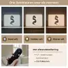 Penseelstreek - Zwart - Minimalistisch Light Box met batterij (Wandlamp) middel -USP_lichtkleurNL