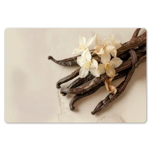 Vanille - Bloemen - Beige Placemat vinyl groot -zzsfeer1_Kitchenyeah-website