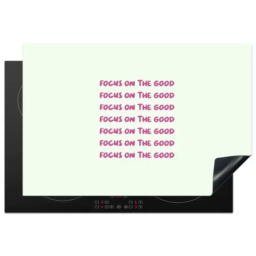 Focus on the good - Roze Inductie beschermer vinyl 3mm klein -3d