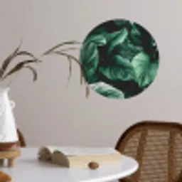 Jungle - Bladeren - Tropisch - Planten - Natuur Wandcirkel behangsticker klein -sfeer3