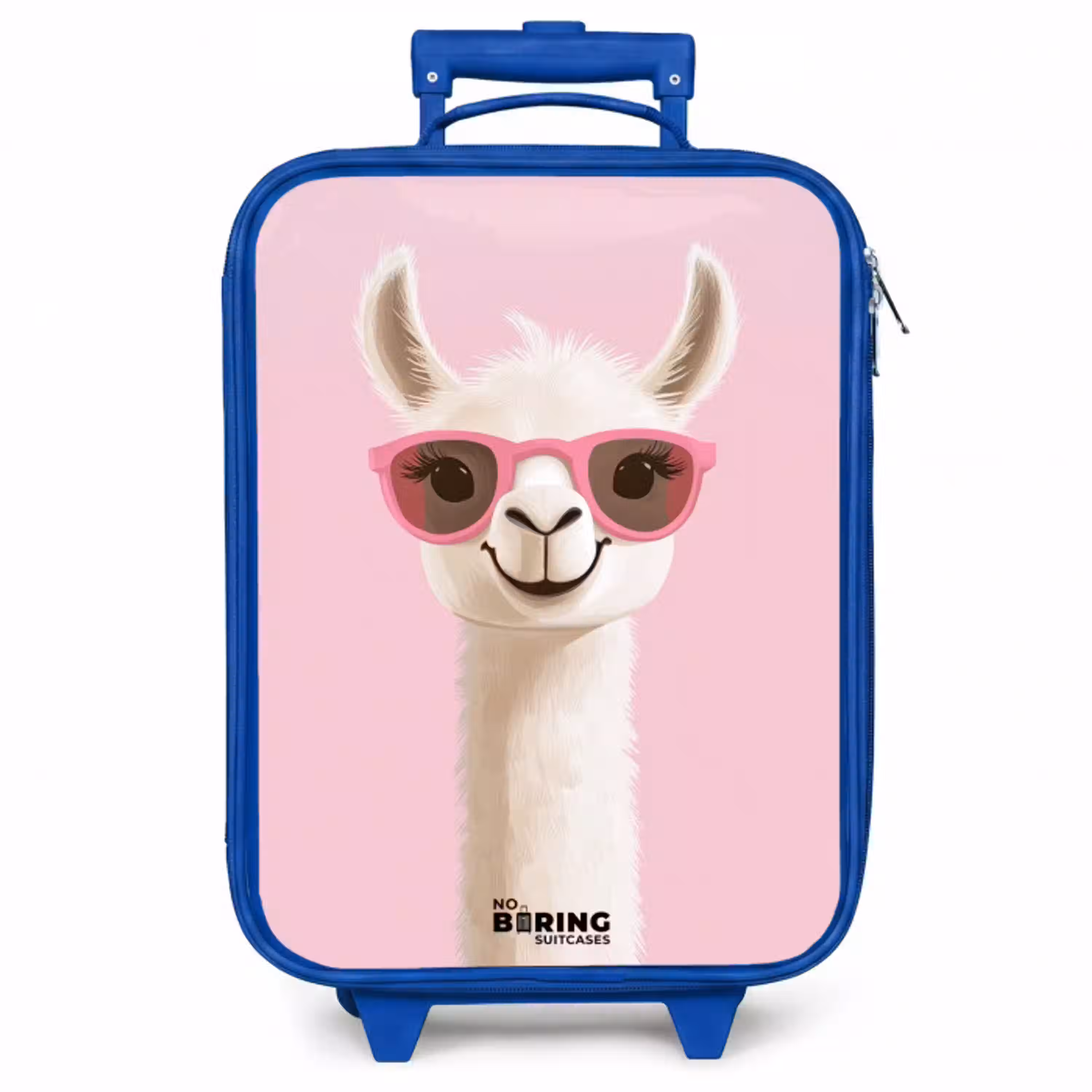 Lama - Wit - Zonnebril - Wimpers Kinderkoffer - Blauw klein -zzz_website3d