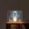 Ruimtevaart - Raket - Space - Sterren Light Box met batterij (Wandlamp kind) middel -sfeer1_kind