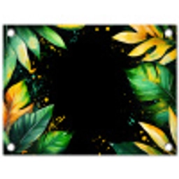 Bladeren - Groen - Geel - Verf - Jungle tuinposter los doek klein -3d