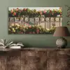 Bloemen - Hek - Stadszicht - Zomer PET vilt middel -sfeer2