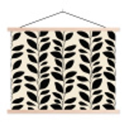 Botanisch - Dessin - Zwart - Beige textielposter latten blank klein 122 -3d
