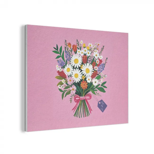 Bloemen - Quote - Kaartje - Kleurrijk PET vilt klein -3d