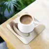 Cappuccino - Schuim - Schotel - Beige onderzetter kurk middel -sfeer5