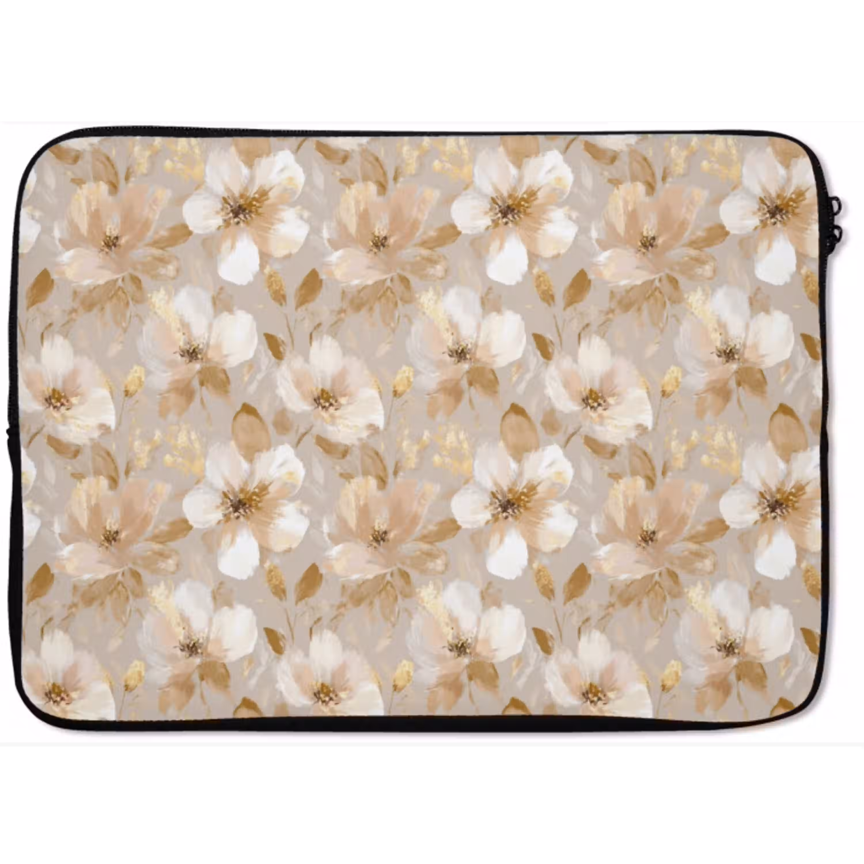 Bloemen - artistiek - Goud laptophoes neopreen klein 279 -zkaufland3dotto